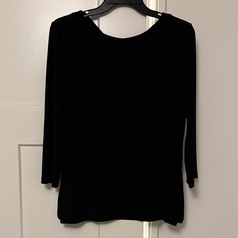 Chico's NoWrinkle Travelers Black Long Sleeve Top